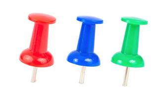 Three colored pushpin photo