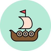 icono de vector de barco