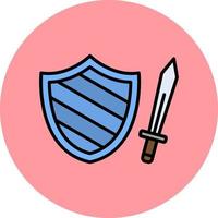 Sword Shield Vector Icon