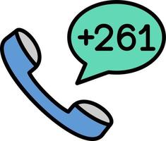 Madagascar Dial code Vector Icon