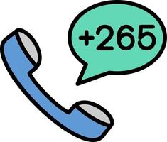 Malawi Dial code Vector Icon