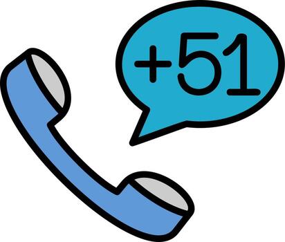 Peru Dial code Vector Icon