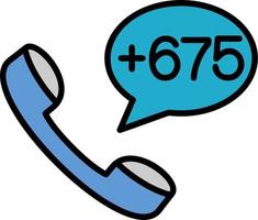Papua New Guinea Dial code Vector Icon