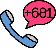 Wallis and Futuna Dial code Vector Icon