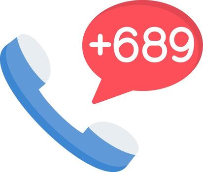 French Polynesia Dial code Vector Icon