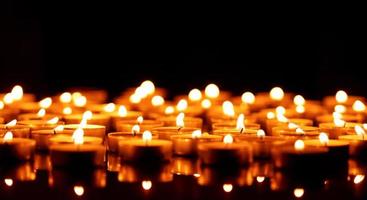 Burning candles with shallow depth of field photo