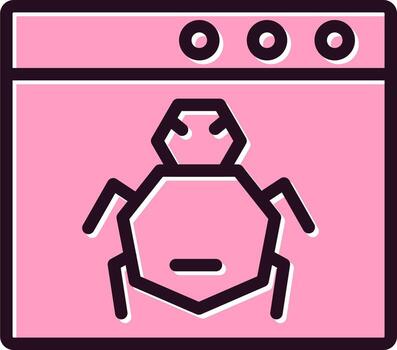 icono de vector de error del navegador