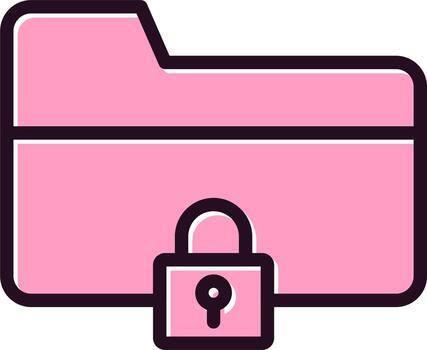 carpeta seguridad vector icono