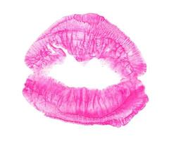 Woman's kiss stamp photo