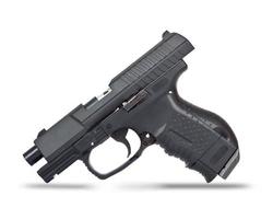 Black semi automatic handgun photo