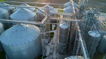 Bird's eye view of granaries and elevators photo