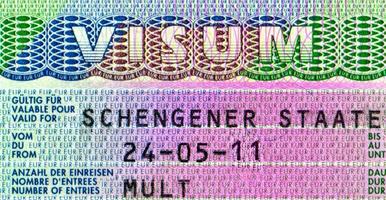 Element of the Schengen visa photo