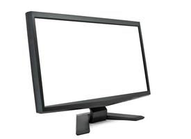 Computer monitor on white background photo
