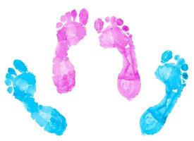 Two pairs of footprints photo