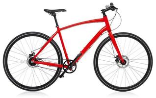 nuevo rojo bicicleta aislado en un blanco foto