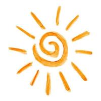 Sun painted with paint photo