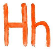 Alphabet letters H photo