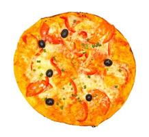 Pizza on white background photo