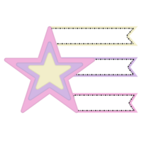 pastel étoile bannière png