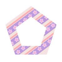 Pastel Star and Polygon Sticker png