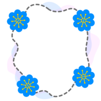 The blue flower and cute banner png