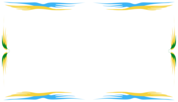 abstrakt bakgrund med textur ram gräns med grön, blå, gul vinge mönster png