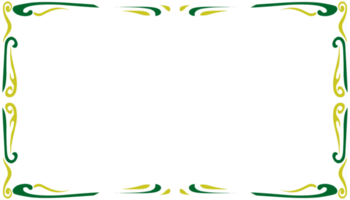 abstrakt bakgrund med enkel årgång grön och gul textur ram gräns png
