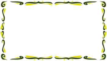 Black and yellow tribal border abstract illustration background png