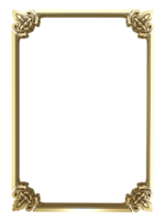 cadre décoratif doré png