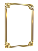 cadre décoratif doré png
