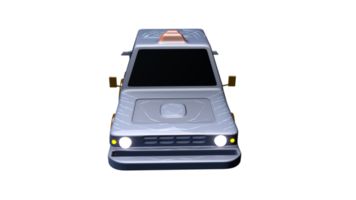 3D taxi car with transparent background png