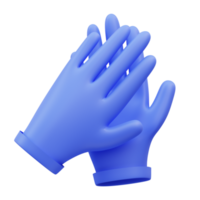 3d render Gloves icon illustration, suitable for safety design themes, user manual themes, web, app etc png