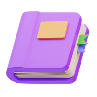 3d render illustration of Agenda icon, office material png