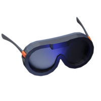 3d render Safety goggles icon illustration, suitable for safety design themes, user manual themes, web, app etc png