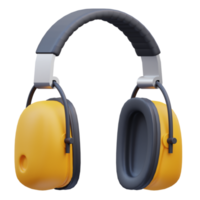 3d render Ear protection icon illustration, suitable for safety design themes, user manual themes, web, app etc png