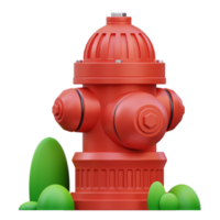 3d render Hydrant icon illustration, suitable for safety design themes, user manual themes, web, app etc png