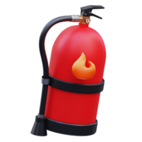 3d render Fire extinguisher icon illustration, suitable for safety design themes, user manual themes, web, app etc png