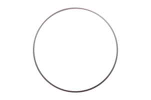 Circle. Silver shiny luxury border on transparent background PNG file