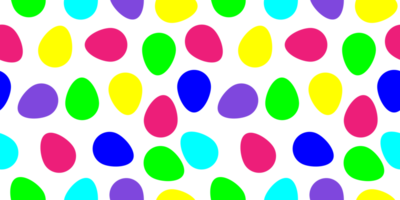 Easter colorful pattern with Easter eggs png