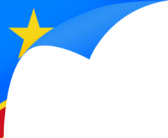 demokratisch Republik von das Kongo Flagge Welle isoliert auf png oder transparent Hintergrund