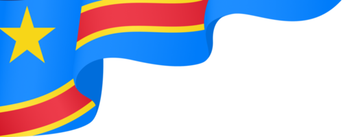 democratico repubblica di il congo bandiera onda isolato su png o trasparente sfondo