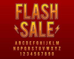 decorative flash sale text effect vector design