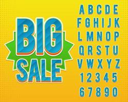 decorative big sale text effect vector design