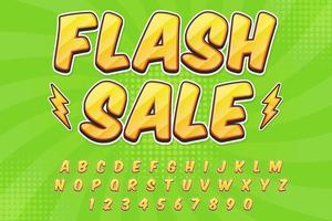 decorative flash sale text effect vector design