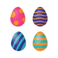 ilustración de vistoso huevos colección para Pascua de Resurrección vector