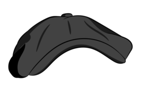 svart nyhetspojke hatt platt keps spetsig stil png
