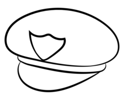 Police Hat Sheriff Officer Cap Black and White png