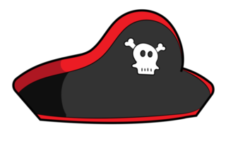 pirata capitão chapéu ossos cruzados personalizadas png