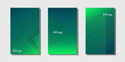 Vector illustration of bright color abstract pattern background with line gradient texture for minimal dynamic cover design. Green poster template