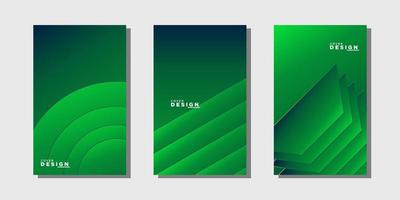 Vector illustration of bright color abstract pattern background with line gradient texture for minimal dynamic cover design. Green poster template